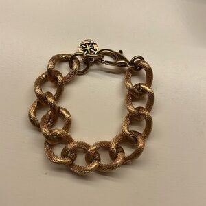 Rustic Cuff Gold Chunky Chain Bracelet